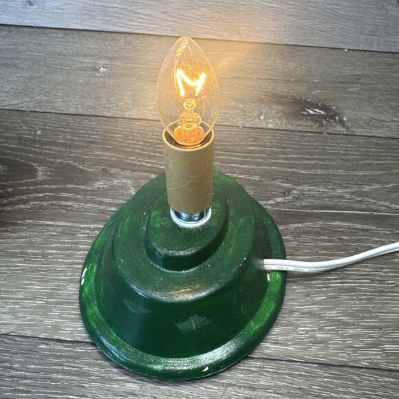 Vintage Ceramic Light Christmas Tree 7 Inches Semi Oval Shape ~repainted - Picture 10 of 12